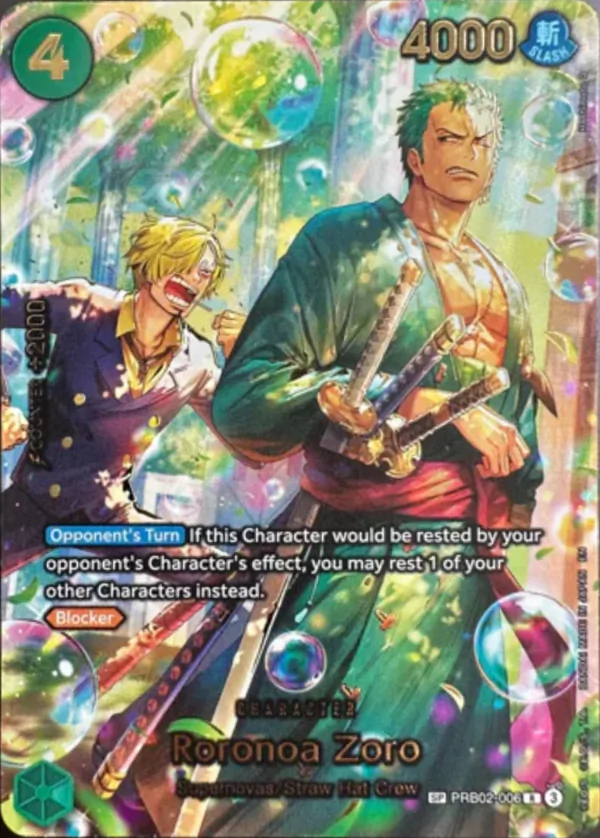 Roronoa Zoro PRB02-006 SP bubble